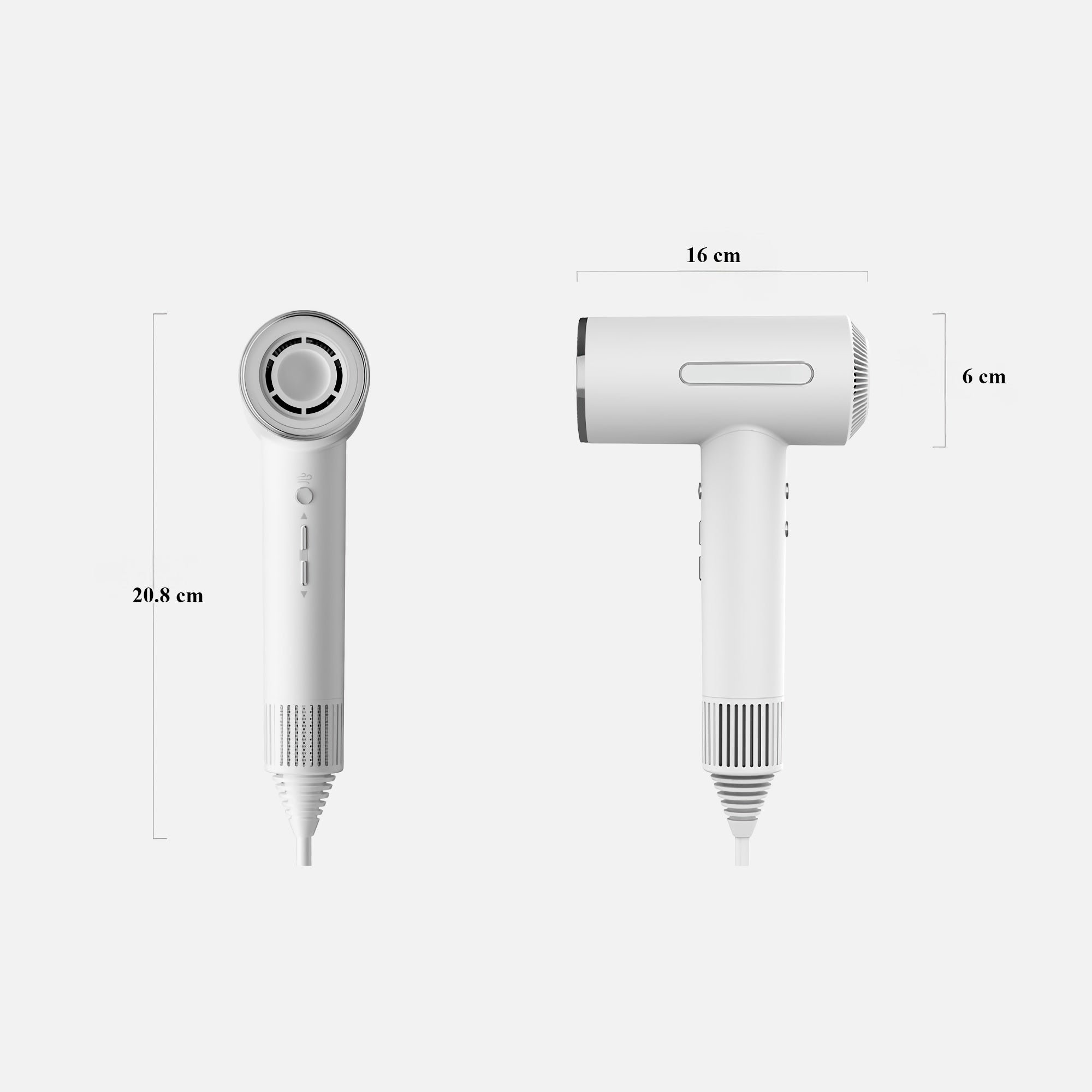 BLDC Hair Dryer, Blow Dryer with 110,000 RPM, 1400W Powerful High Speed, Diffuser & LED Display, 3 Air Speeds for Fast Drying, Home, Travel (White) - LS-092 BLDC Hair Dryer, Blow Dryer with 110,000 RPM, 1400W Powerful High Speed, Diffuser & LED Display, 3 Air Speeds for Fast Drying, Home, Travel (White) - LS-092